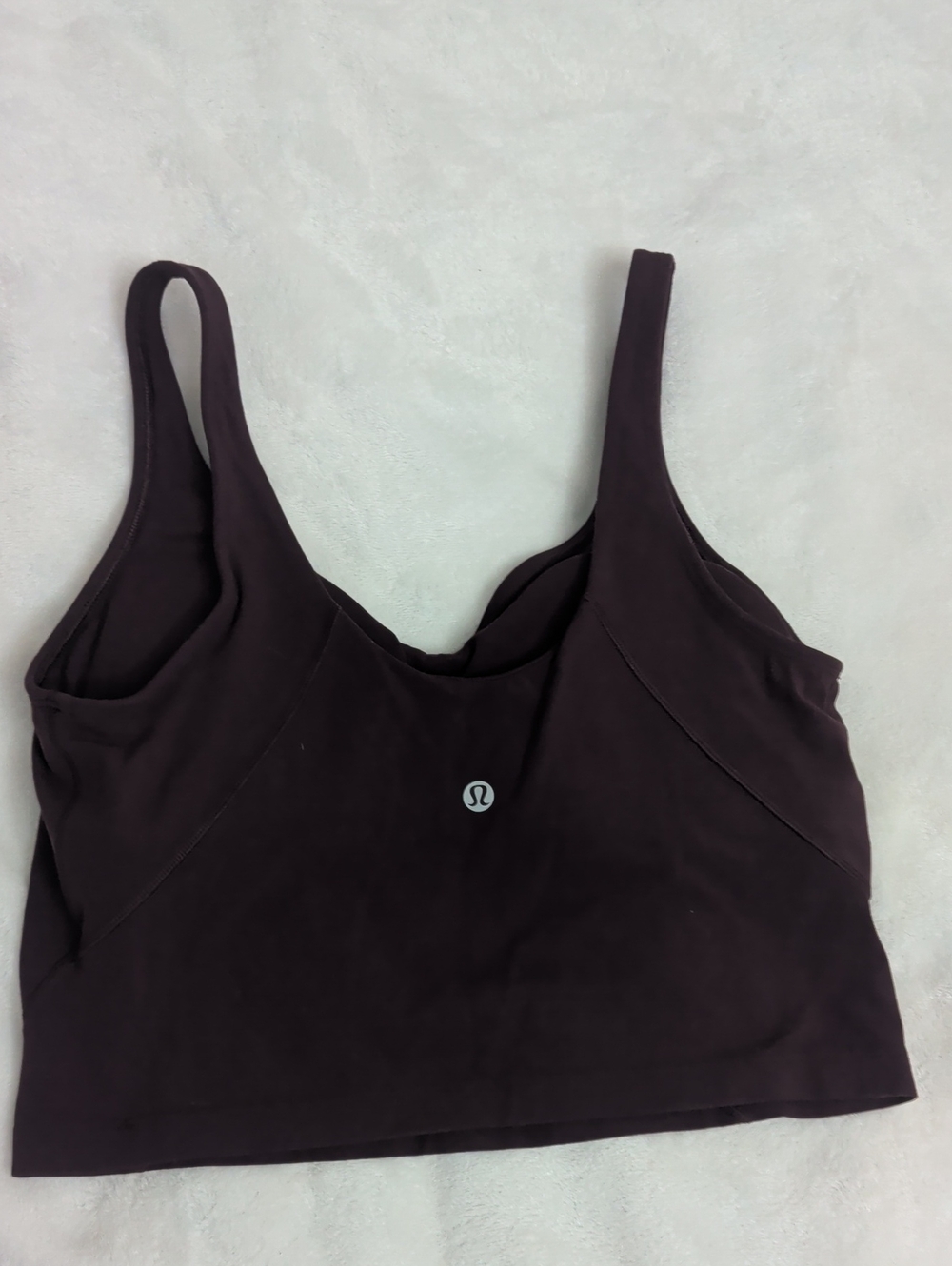 lululemon athletica Plum-Brown Scoop Neck Sports Bra Crop